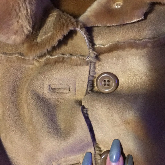 Reversible light brown fur jacket - Picture 4 of 4